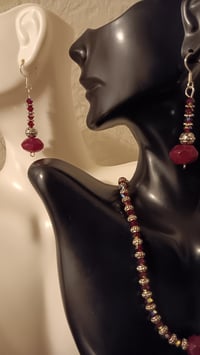 Image 8 of BI COLOR TOURMALINE WITH DUO RUBY STONE NECKLACE 