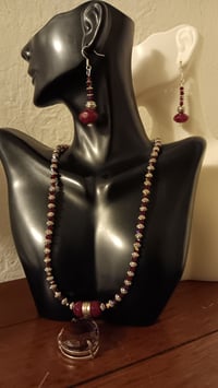 Image 17 of BI COLOR TOURMALINE WITH DUO RUBY STONE NECKLACE 
