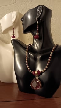 Image 13 of BI COLOR TOURMALINE WITH DUO RUBY STONE NECKLACE 