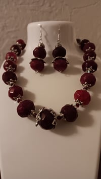 Image 4 of HUGE NATURAL MINED RUBIES AND EARRING SET 