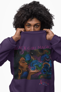 Image 1 of Black Girl Magic Sweatshirt - Purple
