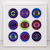 Image 1 of 'Nine Eye Dots' - Premium Print (framed)