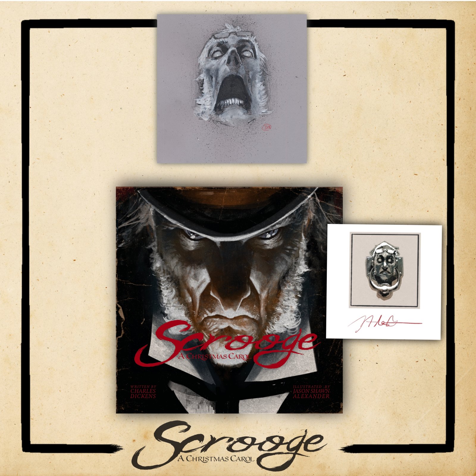 Image of Scrooge: A Christmas Carol + Sketch (Marley) + Bookplate - PRE ORDER