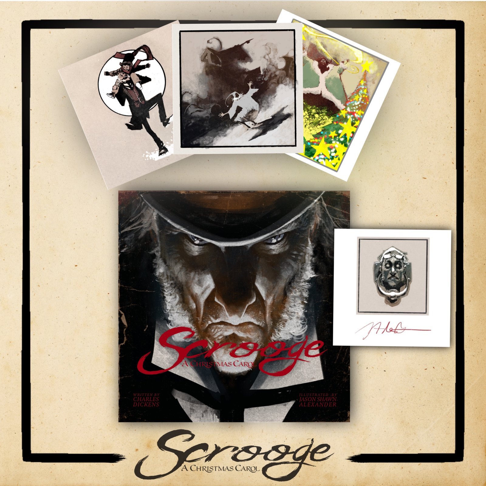 Image of Scrooge: A Christmas Carol + 3 Print Set +  Book Plate - PRE ORDER 