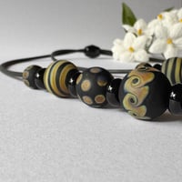 Image 4 of Raku and Black Necklace