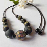 Image 2 of Raku and Black Necklace