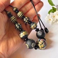 Image 7 of Raku and Black Necklace