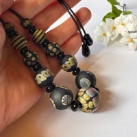 Image 8 of Raku and Black Necklace