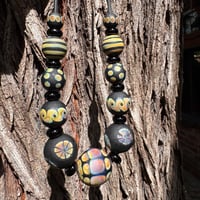 Image 10 of Raku and Black Necklace