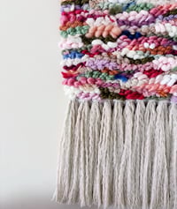 Image 3 of Woven Wall Hanging - Textured, Colourful, Abstract (small)