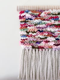 Image 1 of Woven Wall Hanging - Textured, Colourful, Abstract (small)