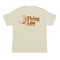 FLYING LOW PETS WELCOME T-SHIRT TAN/BRICK