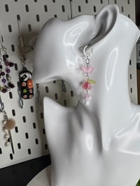Image 6 of Cutesy Mushroom earrings: Red mushroom/Pink mushroom