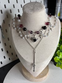 Image 2 of Victorian Gothic Purple Choker Necklace 