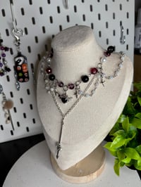 Image 3 of Victorian Gothic Purple Choker Necklace 