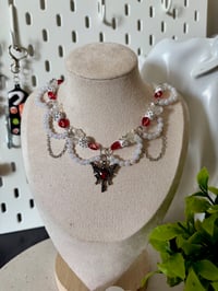 Image 3 of Roses and Pearls Choker necklace 