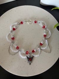 Image 1 of Roses and Pearls Choker necklace 