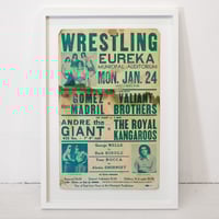 Image 1 of Andre the Giant Vintage Screen Printed Handbill (1977) - (Framed)
