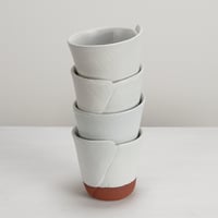 Image 3 of white red earth wrap cups 