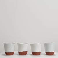 Image 1 of white red earth wrap cups 