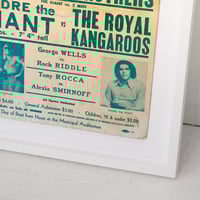 Image 3 of Andre the Giant Vintage Screen Printed Handbill (1977) - (Framed)