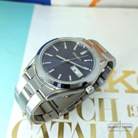 Image 1 of 2002 Seiko Quartz Blue Dial Day-Date Wristwatch (7N43-9080)