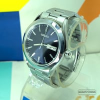 Image 5 of 2002 Seiko Quartz Blue Dial Day-Date Wristwatch (7N43-9080)
