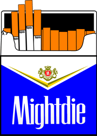 Image 2 of Winnie Blue Ciggie Pack Sticker