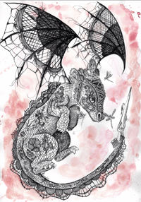 Lace the Handmade Dragon A3 Print