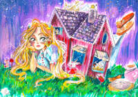 White Rabbit's House A3 Print