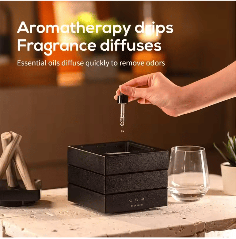 Image of 280ml Flame Aroma Diffuser USB Air Humidifier Colorful Atmosphere Light and Remote Control Bonfire