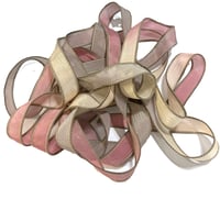 Image 3 of 1PC. SUGAR AND SPICE 42" hand dyed wrist wrap bracelet silk ribbon//Yoga wrist wrap bracelet ribbon