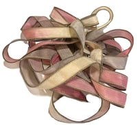 Image 4 of 1PC. SUGAR AND SPICE 42" hand dyed wrist wrap bracelet silk ribbon//Yoga wrist wrap bracelet ribbon