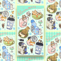 liquid cats sticker sheet