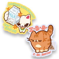 tummy hurt stickers