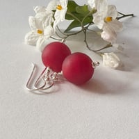 Image 4 of Matt Red Earrings