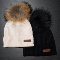 Image 7 of Exclusives Faux Fur Pom Fleece Lined Toque