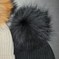 Image 9 of Exclusives Faux Fur Pom Fleece Lined Toque