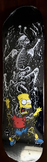 Image 1 of Dane Burman ZERO SKATEBOARD DECK - BART SIMPSON Springfield Massacre