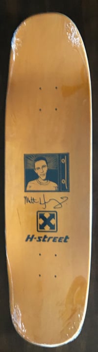 Image 2 of MATT HENSLEY H STREET SKATEBOARD DECK -KINGSIZE EAGLE BLOCKPRINT BLACK