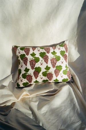 Image of Grapevines and Dragonflies cushion