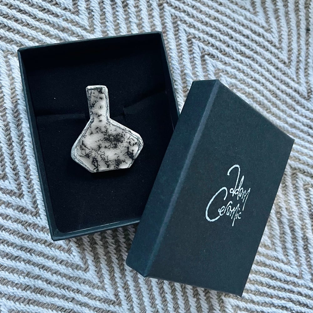 Image of Raku Broach pin