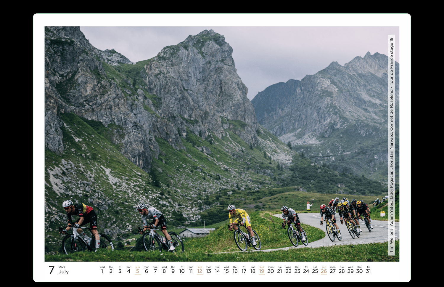 Image of Tornanti.cc 2026 cycling calendar!