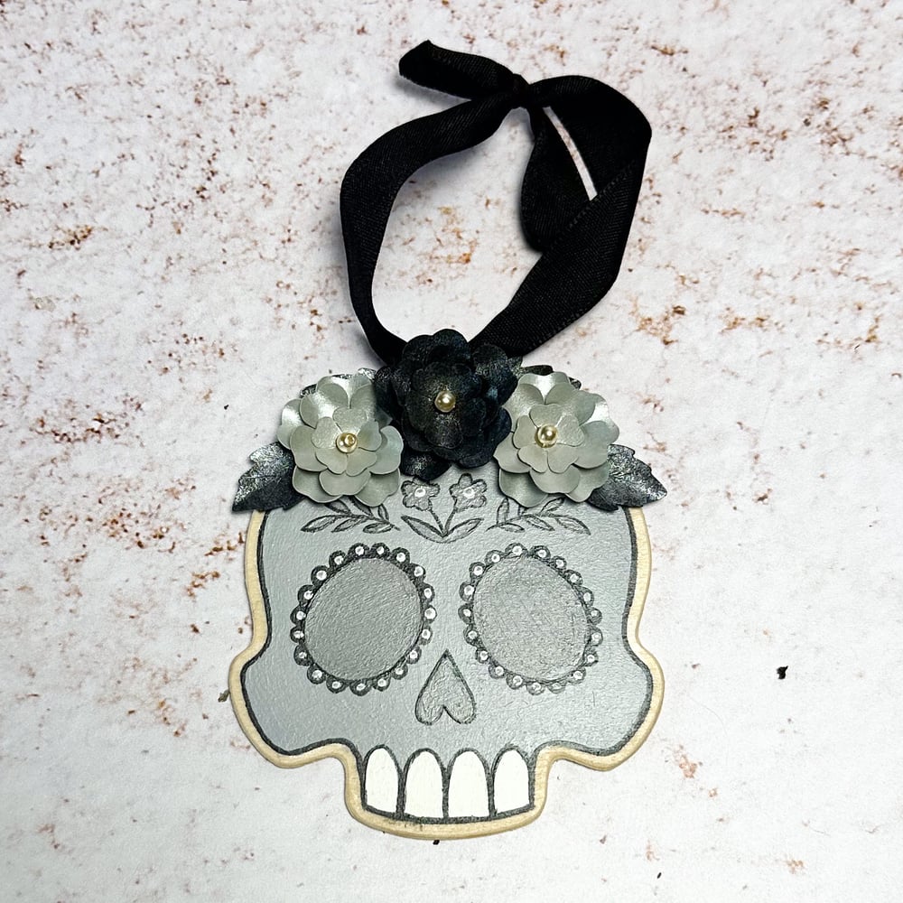 Image of Suspension Calavera Argentée