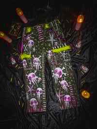 Image 1 of Green Cargo Anxiety Skull Pants