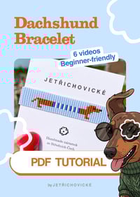 Image 1 of PDF Tutorial: Dachshund Bead Loom Bracelet
