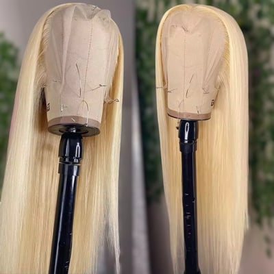 Image of Platinum Blonde 13*4 Straight human hair lace wig