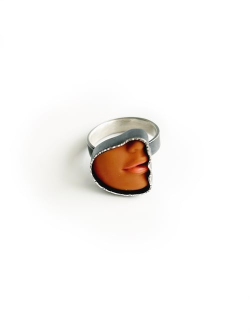 Image of Profile Smile Adjustable Ring - Peach