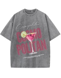 Image 3 of Vintage Cocktail Acid Wash Tee