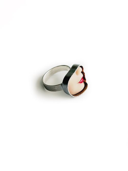 Image of Profile Smile Adjustable Ring - Red